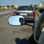 Io nello specchio della mia moto